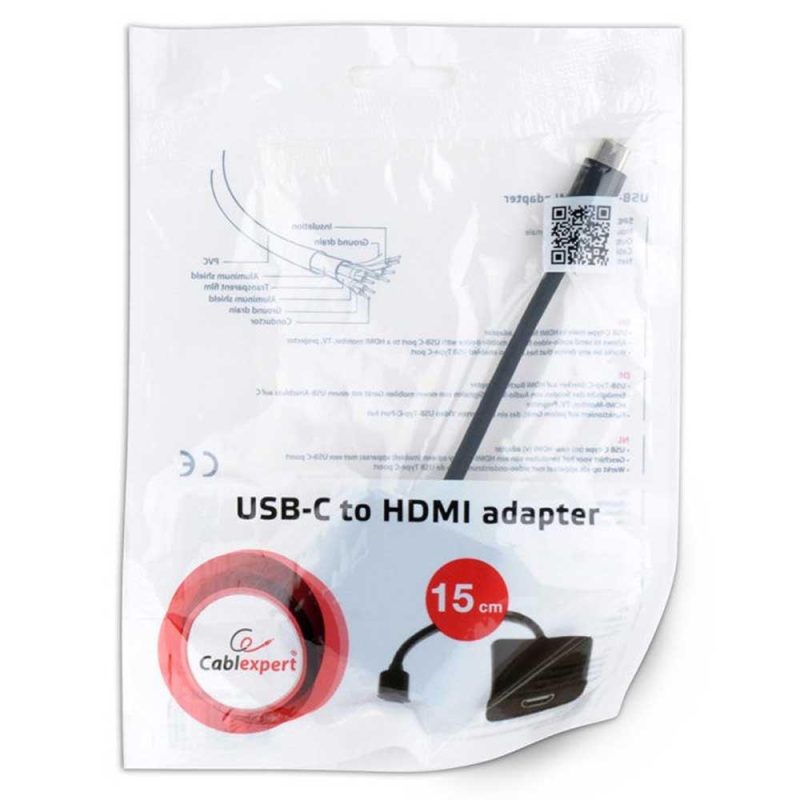 Adaptors | USB C 3.1 To HDMI 0.15 m Adapter Black Adaptors Adaptors