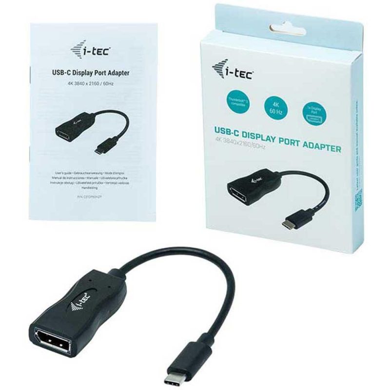 Adaptors | USB-C DisplayPort 4K/60 Adapter Black Adaptors Adaptors