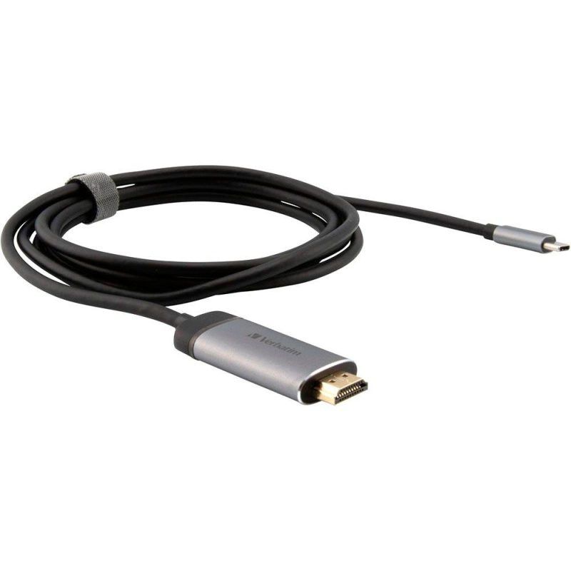 Adaptors | USB-C HDMI 4k USB 3.1 GEN 1 150 cm Adapter Black / SIlver Adaptors Adaptors