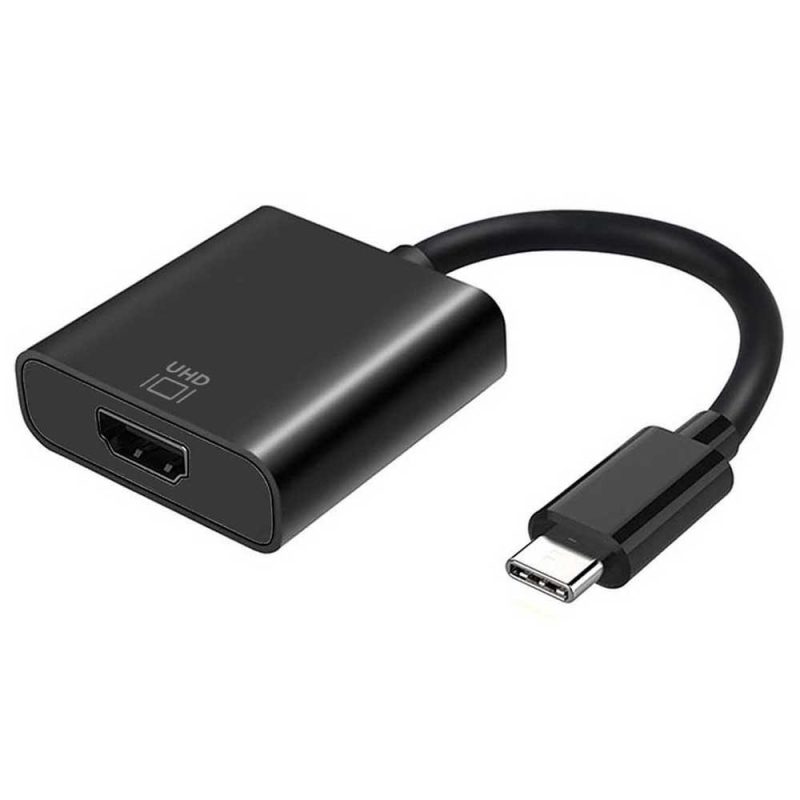 Adaptors | USB C Male To HDMI 4K Female 60Hz Adapter Black Adaptors Adaptors