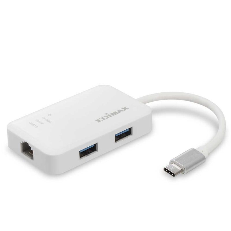 Adaptors | USB C Male To RJ45 Female Adapter White Adaptors Adaptors