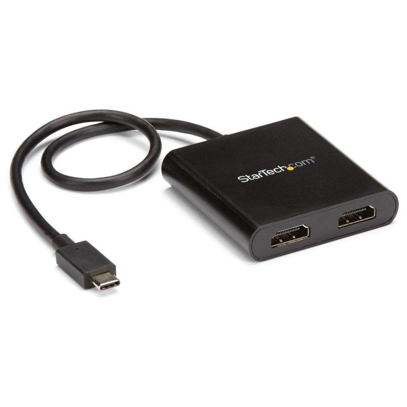 Adaptors | USB C To 2xHDMI Adapter Black Adaptors Adaptors