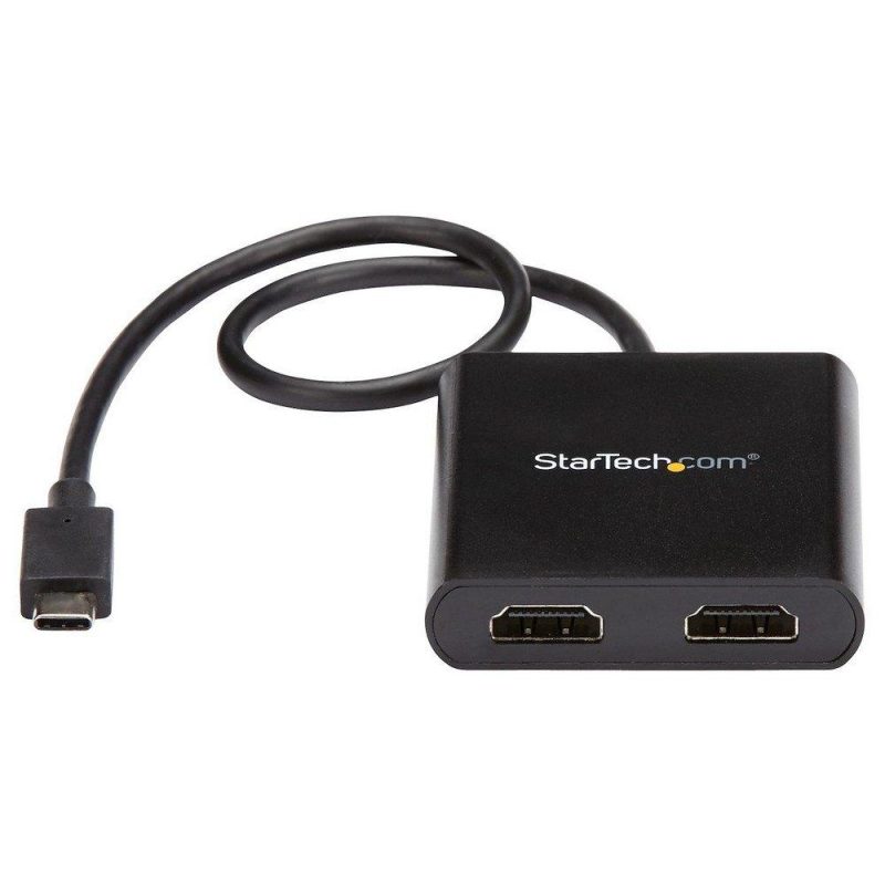 Adaptors | USB C To 2xHDMI Adapter Black Adaptors Adaptors