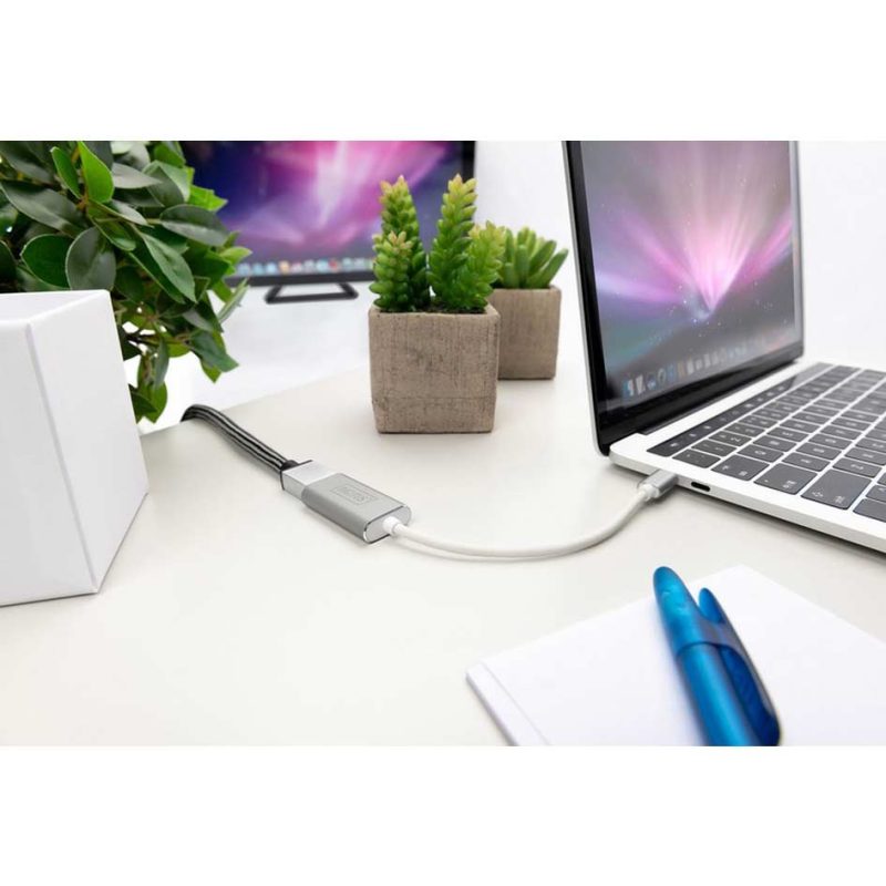 Adaptors | USB C To HDMI M/F Adapter 4K 30Hz Silver / White Adaptors Adaptors