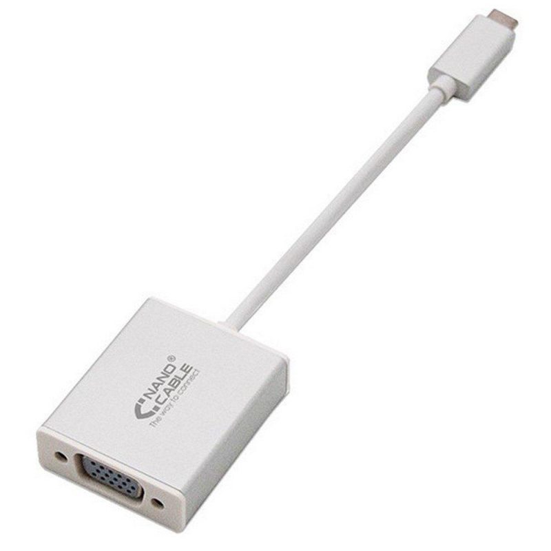 Adaptors | USB C To VGA Adapter 10 cm Silver Adaptors Adaptors