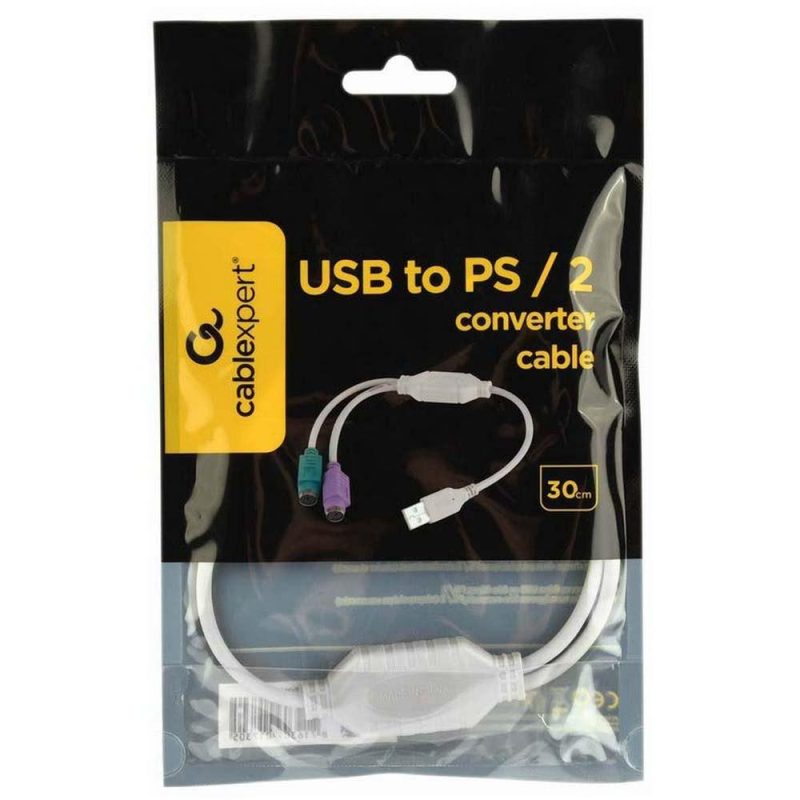 Adaptors | USB To 2xPS2 Adapter Cable White Adaptors Adaptors