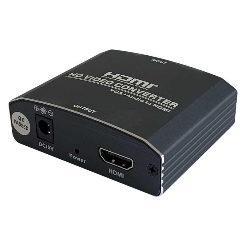 Adaptors | VGA+Audio To HDMI F/F Converter Black Adaptors Adaptors