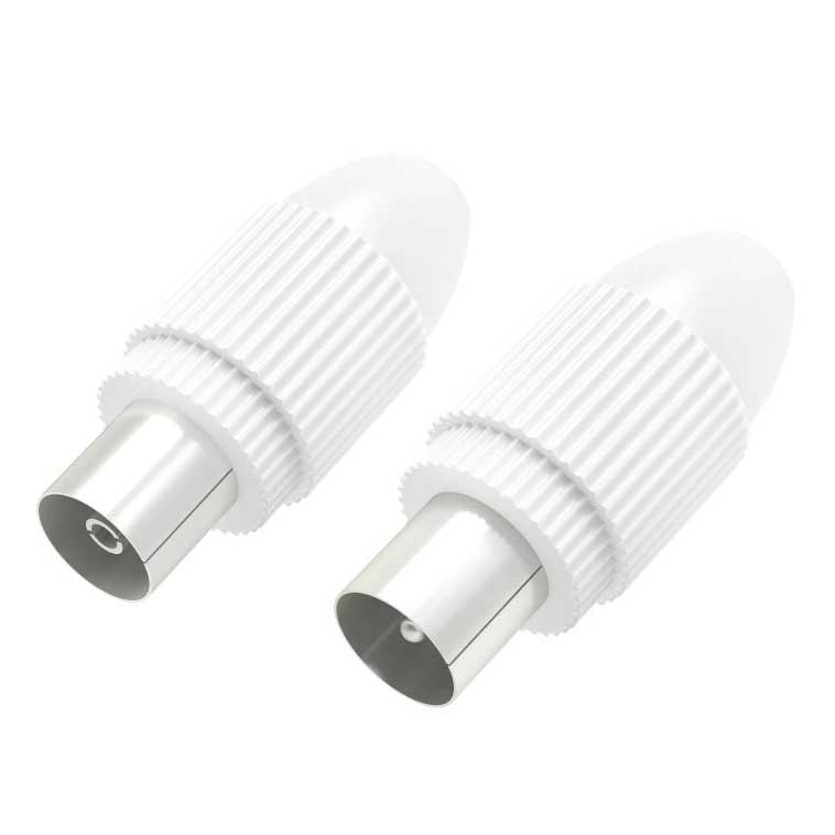 Antennas | Kit 1M + 1H 75Ohm Coaxial Connector White Antennas Antennas