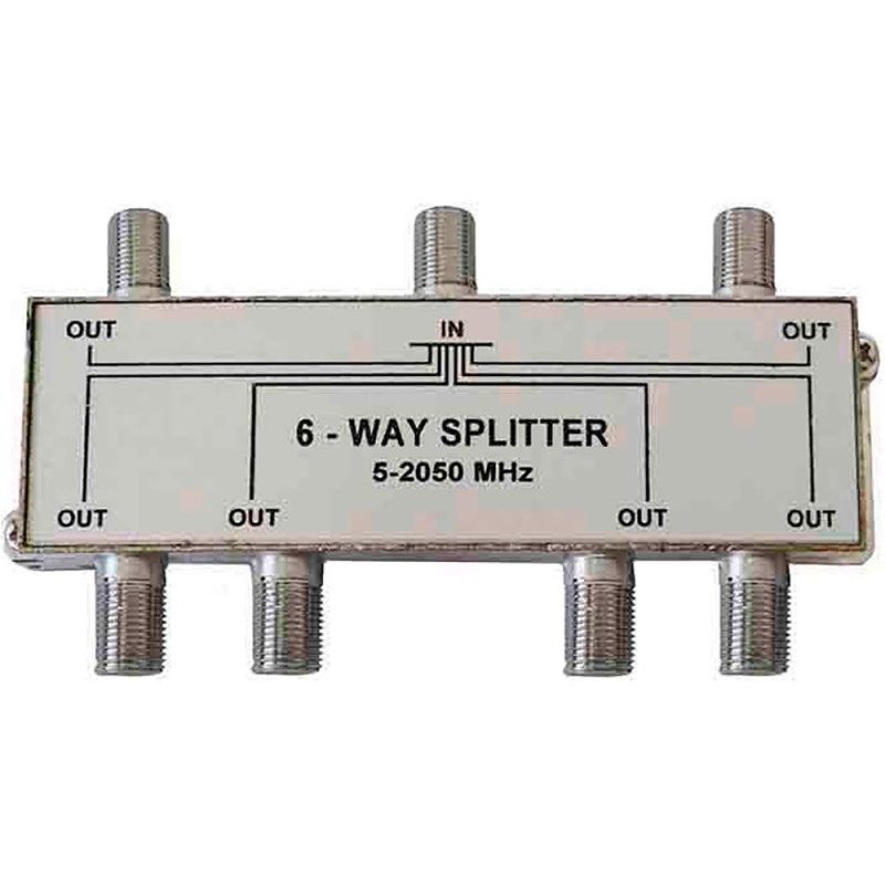 Antennas | Separator 1 Input 6 Outputs Silver Antennas Antennas