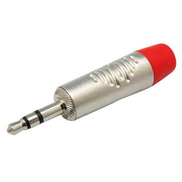 Audio and Video | 4119R Estereo Jack Connector 3.5 mm Silver / Red Audio & Video Audio & Video