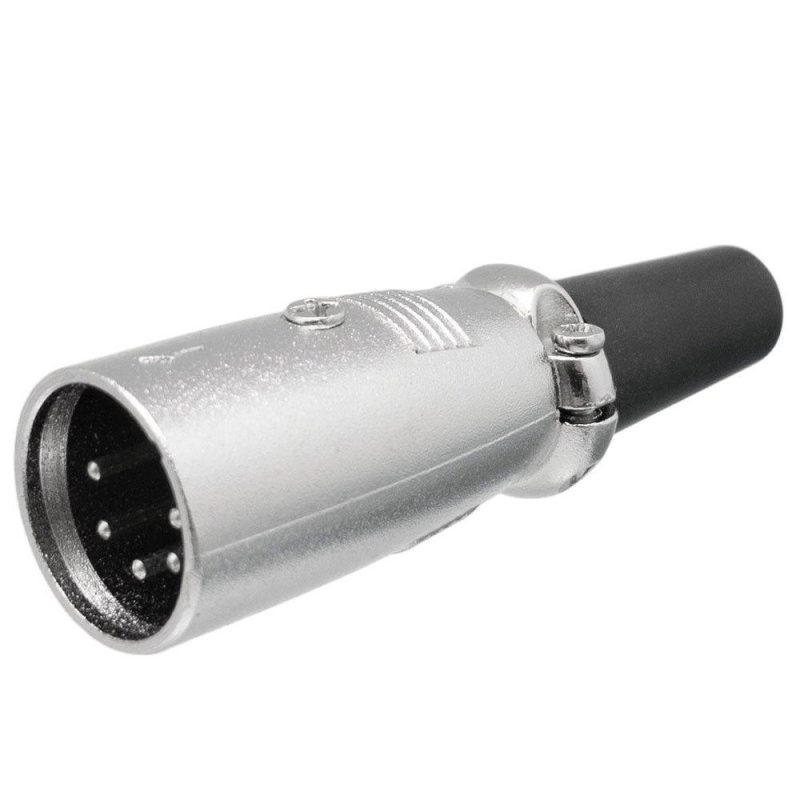 Audio and Video | 5 Pin 180 XLR Connector Silver Audio & Video Audio & Video