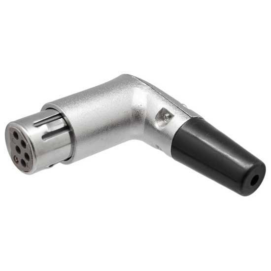 Audio and Video | 6 Pin Angled 1597 Female XLR Connector Silver Audio & Video Audio & Video