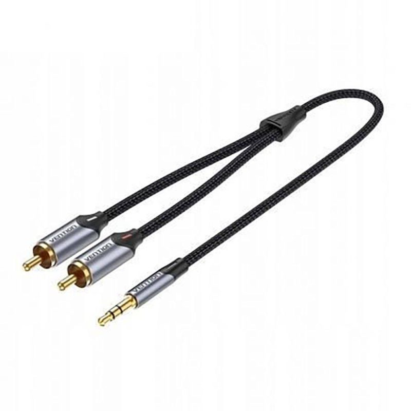 Audio and Video | BCNBI 2 RCA To Jack Cable 3 m 3.5 mm Grey Audio & Video Audio & Video