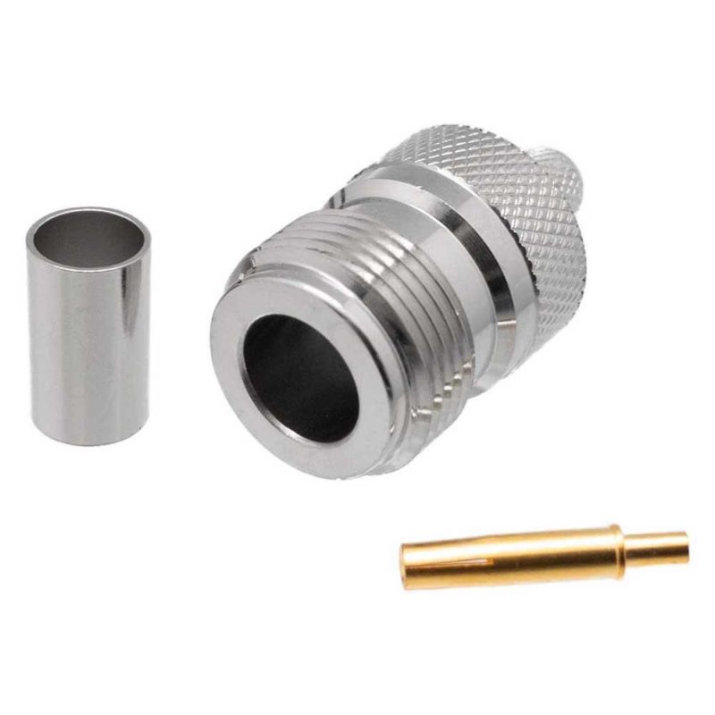 Audio and Video | H155 Female Crimp N Connector Silver Audio & Video Audio & Video