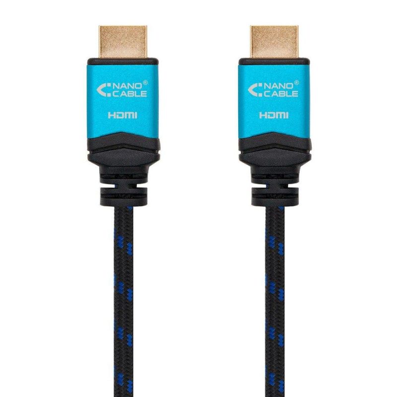 Audio and Video | HDMI A Male To 4K Male Cable 1.5 m Black / Blue Audio & Video Audio & Video