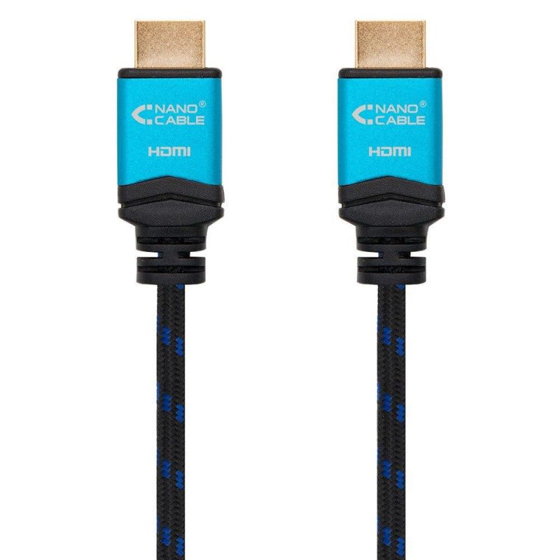 Audio and Video | HDMI A Male To Male 4K Cable 2 m Black / Blue Audio & Video Audio & Video