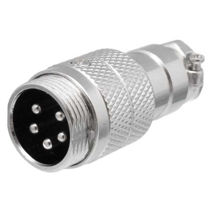 Audio and Video | Microphone 5 Pin 1547 GX16 Connector Silver Audio & Video Audio & Video