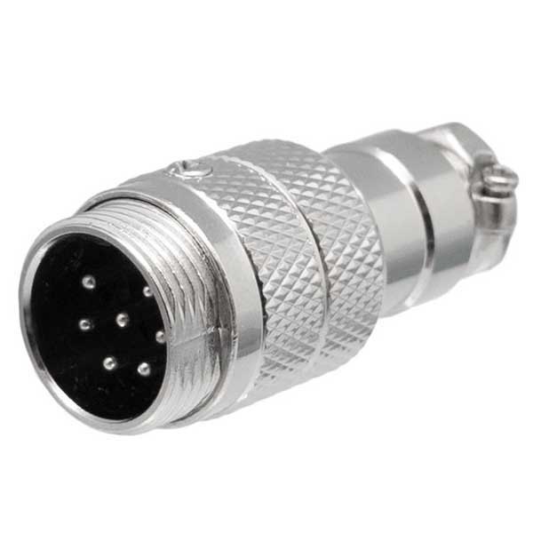 Audio and Video | Microphone 7 Pin 1549 GX16 Connector Silver Audio & Video Audio & Video