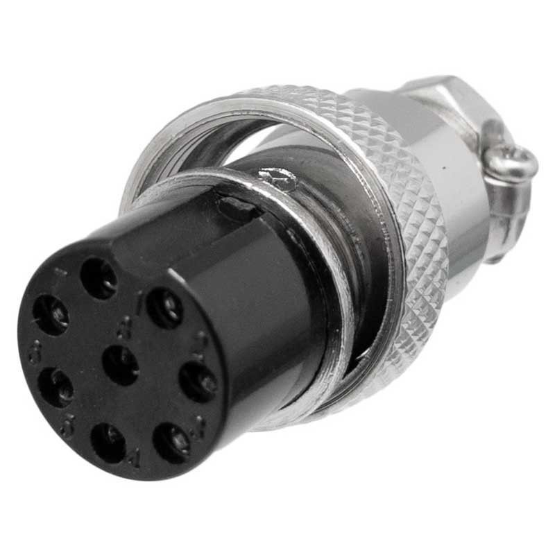 Audio and Video | Microphone 8 Pin 1183 Female GX16 Connector Silver Audio & Video Audio & Video