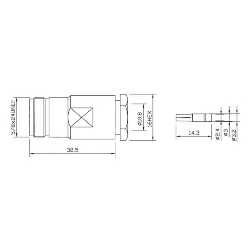 Audio and Video | N Female Aeria RG213 Connector Silver Audio & Video Audio & Video