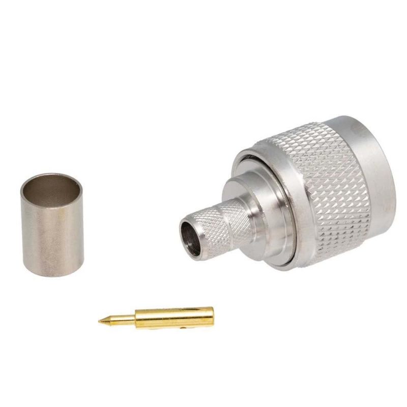 Audio and Video | N Male Crimp Ptfe RG6 Connector Silver Audio & Video Audio & Video