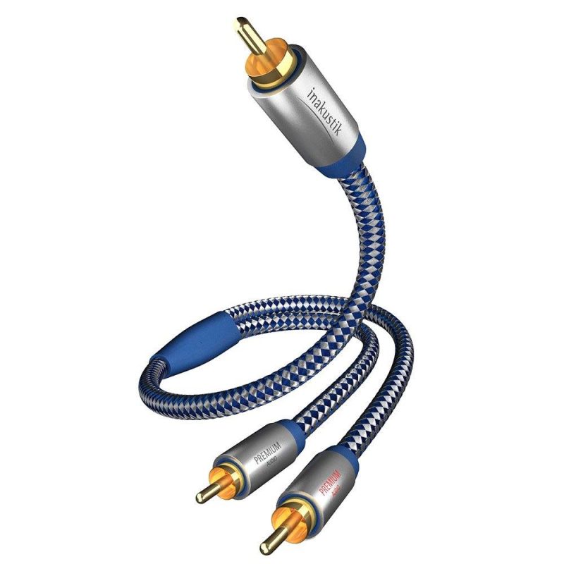 Audio and Video | Premium Y Subwoofer Cable Cinch To 2x Cinch 2 m Blue Audio & Video Audio & Video