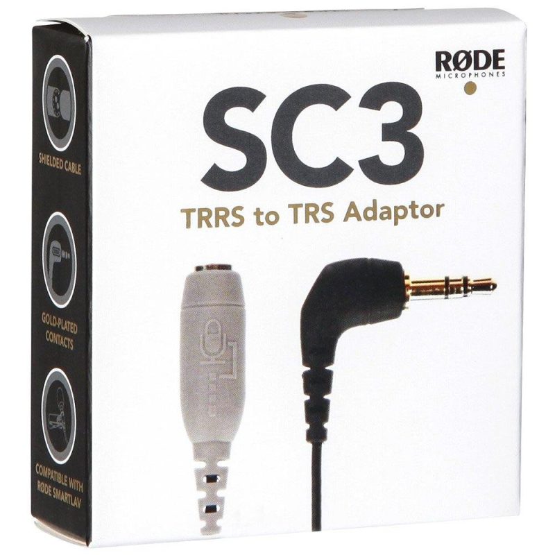 Audio and Video | SC3 Adapter TRRS To TRS Adaptor For SmartLav 3.5 mm Black / Grey Audio & Video Audio & Video