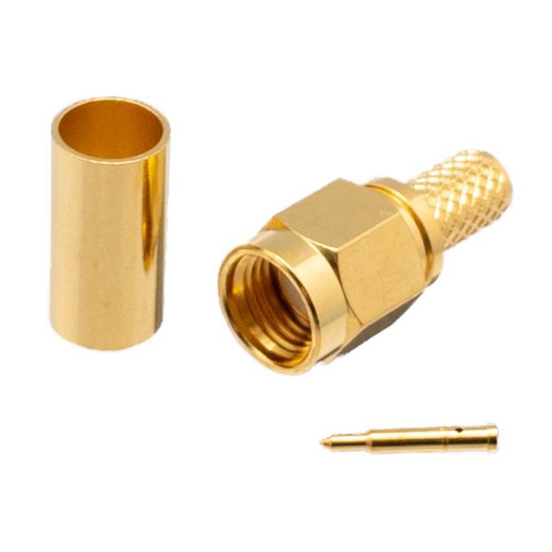 Audio and Video | Sma Male Crimp Dorado RG58 Connector Gold Audio & Video Audio & Video