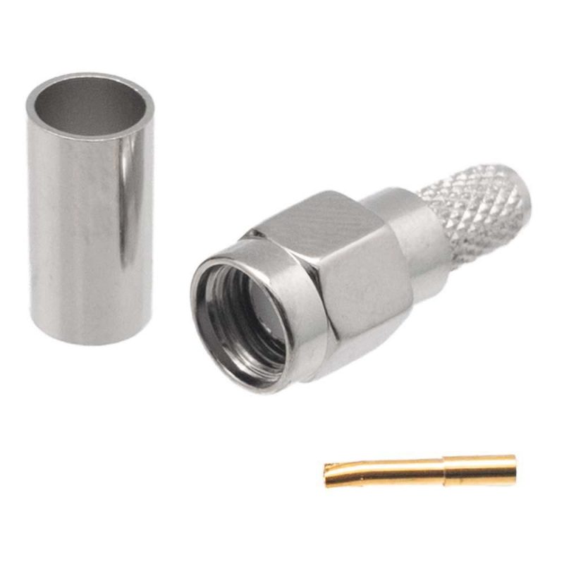 Audio and Video | Sma Male Crimp RG223 Connector Silver Audio & Video Audio & Video