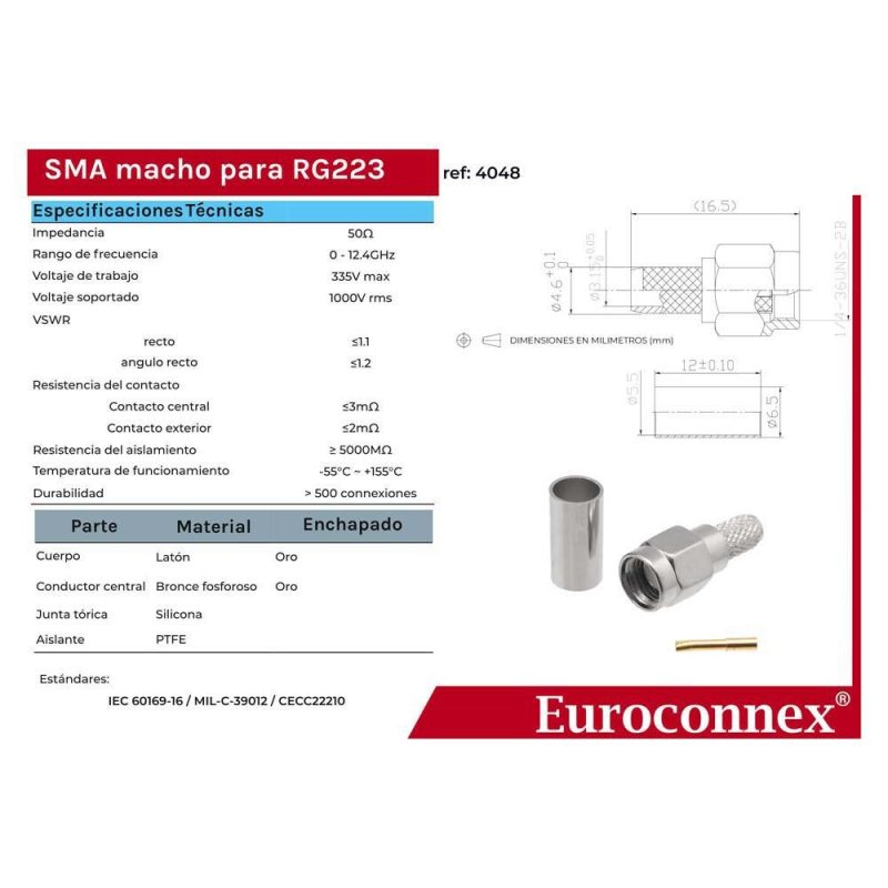 Audio and Video | Sma Male Crimp RG223 Connector Silver Audio & Video Audio & Video