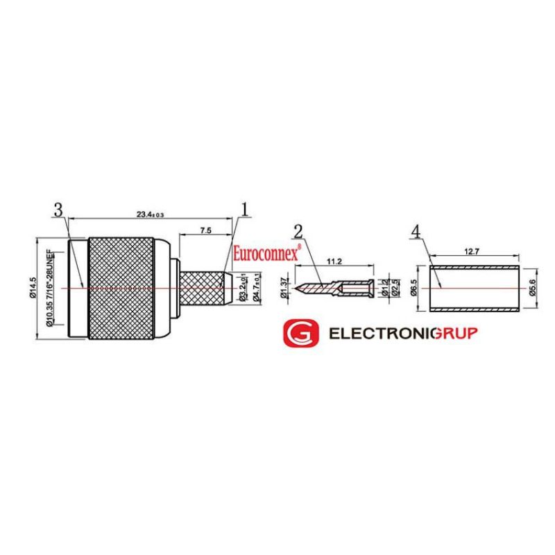 Audio and Video | Tnc Male Crimp Ptfe RG223 Connector Silver Audio & Video Audio & Video