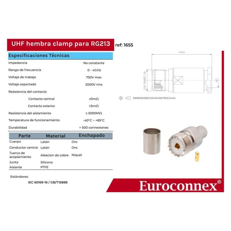 Audio and Video | Uhf Female Crimp RG213 Connector Silver Audio & Video Audio & Video