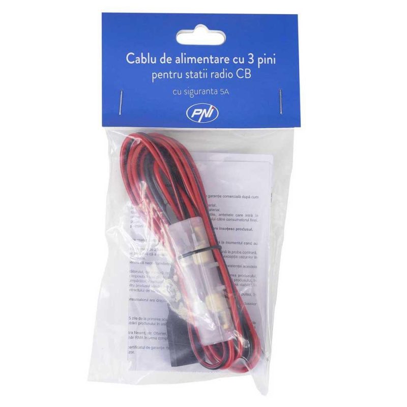 CB Radios | 3P 5A 200 cm Power Cord Black / Red Car Electronic Devices Black