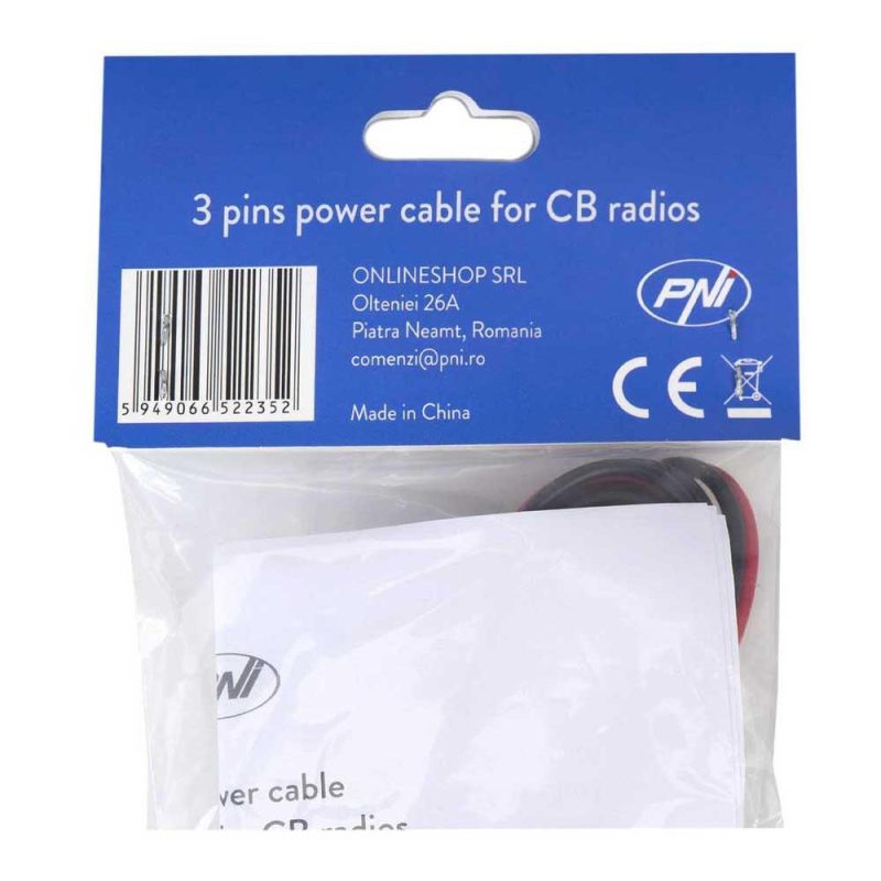 CB Radios | 3P 5A 200 cm Power Cord Black / Red Car Electronic Devices Black