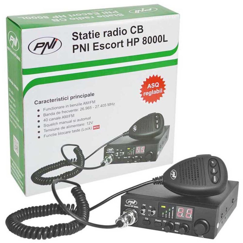 CB Radios | Escort HP CB Radio Station+ASQ 8000L Black Car Electronic Devices Black