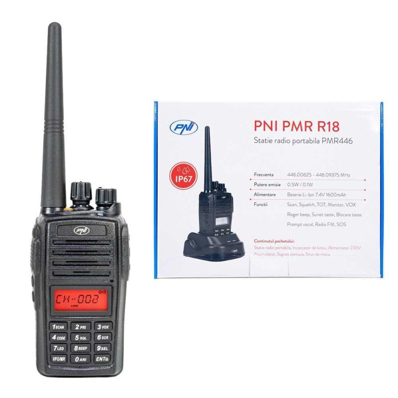 CB Radios | PMR R18 portable cb radio station Black Car Electronic Devices Black