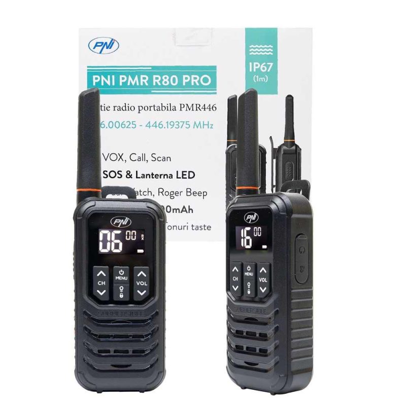 CB Radios | PMR R80 PRO portable cb radio station Black Car Electronic Devices Black