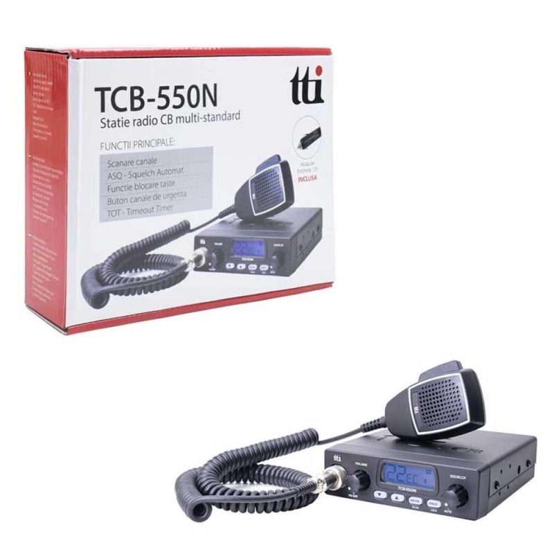 CB Radios | TCB-550 N CB Radio Station With Automatic Squelch Black Car Electronic Devices Black