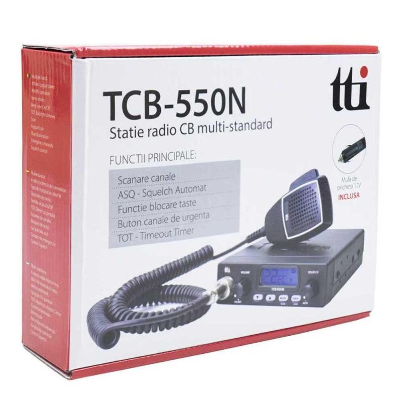 CB Radios | TCB-550 N CB Radio Station With Automatic Squelch Black Car Electronic Devices Black