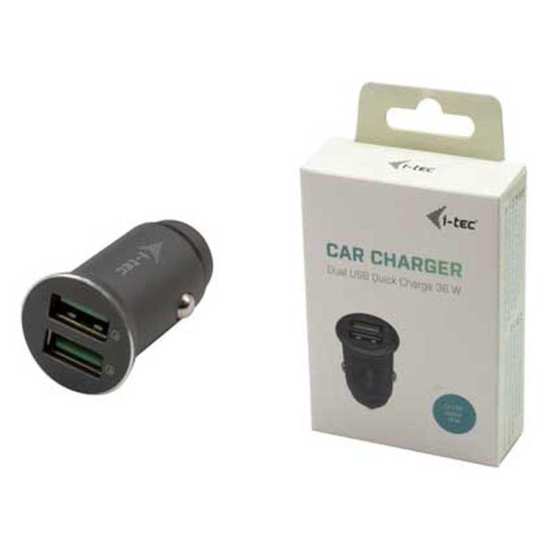 Chargers | 2QC Car Charger 2 USB-A 3.0 Black Car Electronic Devices Black