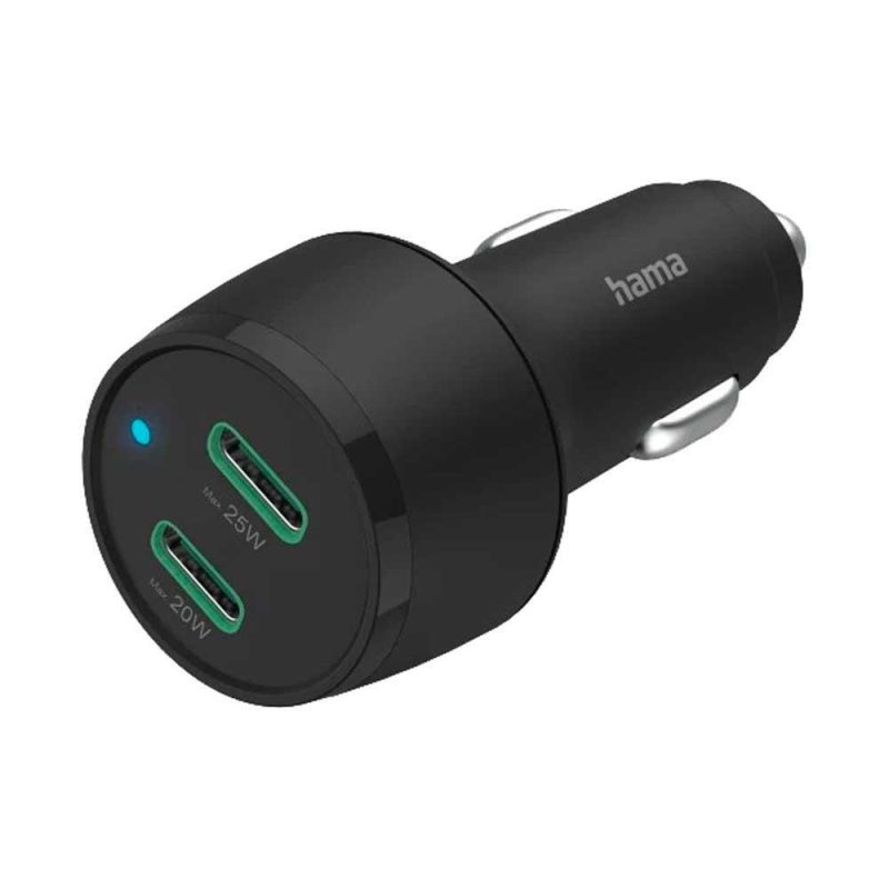 Chargers | 45W car charger Black Car Electronic Devices Black