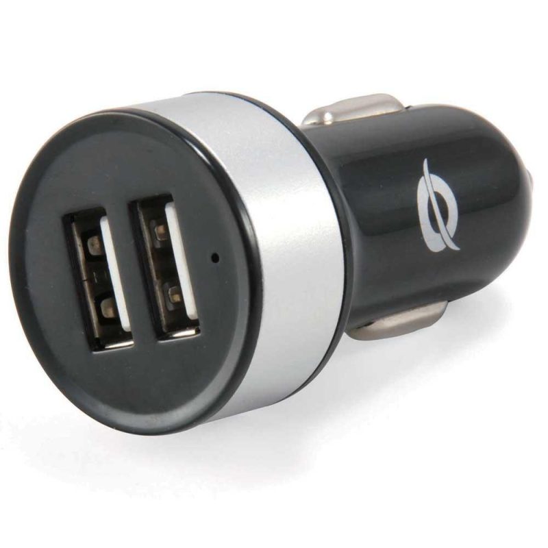 Chargers | C05-219 2xUSB Charger Black / Silver Car Electronic Devices Black