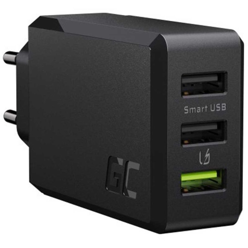 Chargers | CHARGC03 3xUSB Charger Black Car Electronic Devices Black