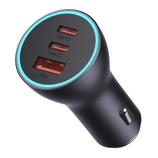 Chargers | Contactor Pro 65W 2.4A 1xUSB-A 2xUSB-C Car Charger Grey Car Electronic Devices Chargers