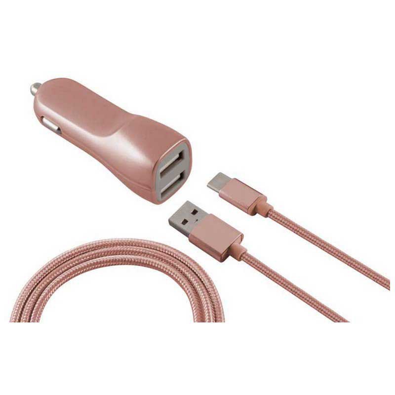 Chargers | Dual 2.1A Charger+USB/Micro USB Cable Car charger Pink Car Electronic Devices Chargers