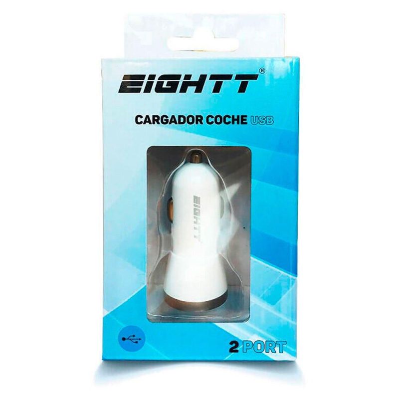 Chargers | ECC1 2xUSB Charger White / Gold Car Electronic Devices Chargers