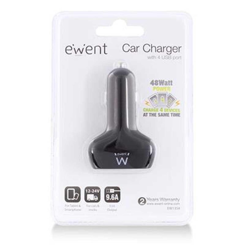 Chargers | EW1354 Car Charger Black Car Electronic Devices Black