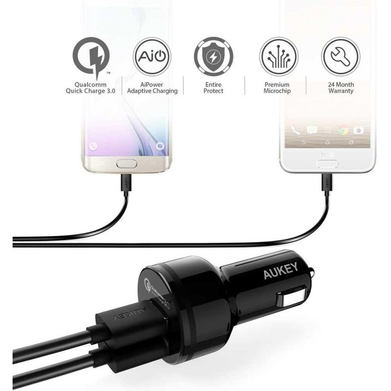 Chargers | Expedition Series 36W Car Charger Black Car Electronic Devices Black