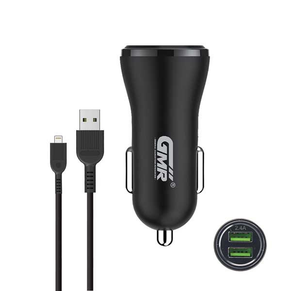 Chargers | GOCH2701 Car Charger With Lightning Cable 2.4A Black Car Electronic Devices Black