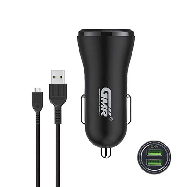 Chargers | GOCH2702 Car Charger With MicroUSB Cable 2.4A Black Car Electronic Devices Black